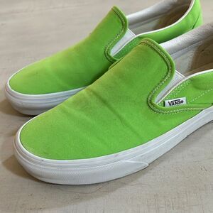 VANS Lime Green Loafers Size 10